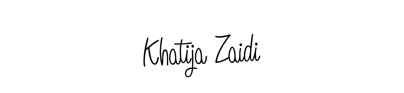 Also we have Khatija Zaidi name is the best signature style. Create professional handwritten signature collection using Angelique-Rose-font-FFP autograph style. Khatija Zaidi signature style 5 images and pictures png