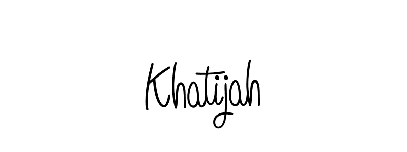 How to make Khatijah name signature. Use Angelique-Rose-font-FFP style for creating short signs online. This is the latest handwritten sign. Khatijah signature style 5 images and pictures png