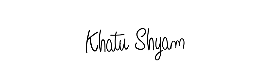 Use a signature maker to create a handwritten signature online. With this signature software, you can design (Angelique-Rose-font-FFP) your own signature for name Khatu Shyam. Khatu Shyam signature style 5 images and pictures png