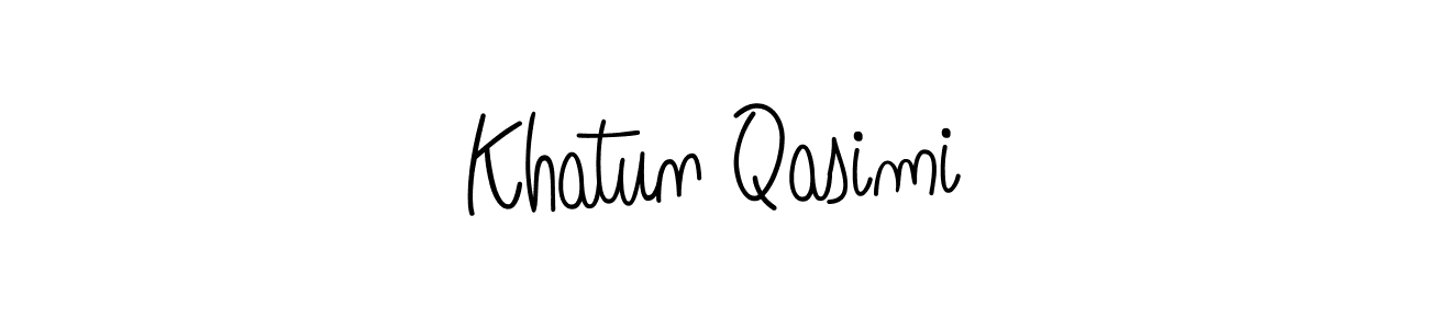 Check out images of Autograph of Khatun Qasimi name. Actor Khatun Qasimi Signature Style. Angelique-Rose-font-FFP is a professional sign style online. Khatun Qasimi signature style 5 images and pictures png