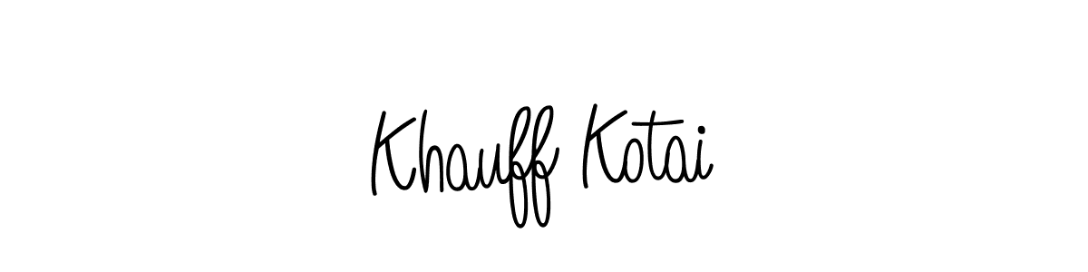 Angelique-Rose-font-FFP is a professional signature style that is perfect for those who want to add a touch of class to their signature. It is also a great choice for those who want to make their signature more unique. Get Khauff Kotai name to fancy signature for free. Khauff Kotai signature style 5 images and pictures png