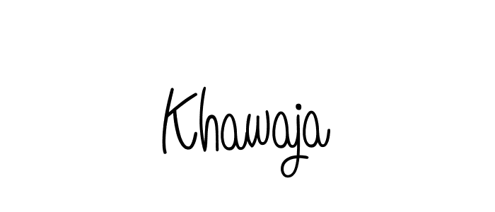 Design your own signature with our free online signature maker. With this signature software, you can create a handwritten (Angelique-Rose-font-FFP) signature for name Khawaja. Khawaja signature style 5 images and pictures png