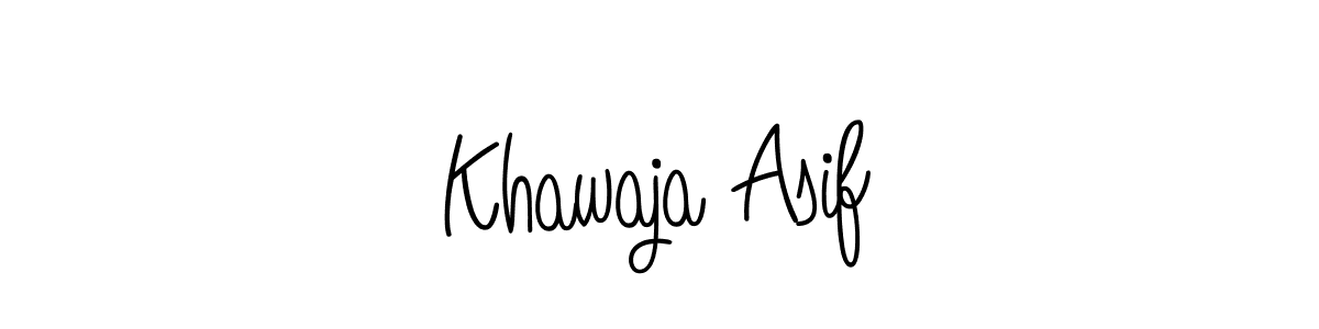 You should practise on your own different ways (Angelique-Rose-font-FFP) to write your name (Khawaja Asif) in signature. don't let someone else do it for you. Khawaja Asif signature style 5 images and pictures png