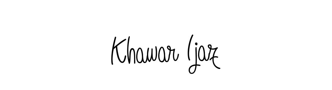 How to make Khawar Ijaz name signature. Use Angelique-Rose-font-FFP style for creating short signs online. This is the latest handwritten sign. Khawar Ijaz signature style 5 images and pictures png