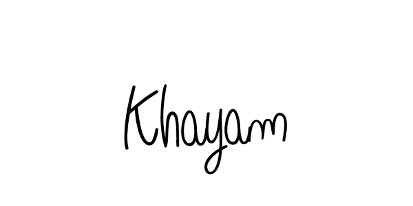 How to make Khayam signature? Angelique-Rose-font-FFP is a professional autograph style. Create handwritten signature for Khayam name. Khayam signature style 5 images and pictures png
