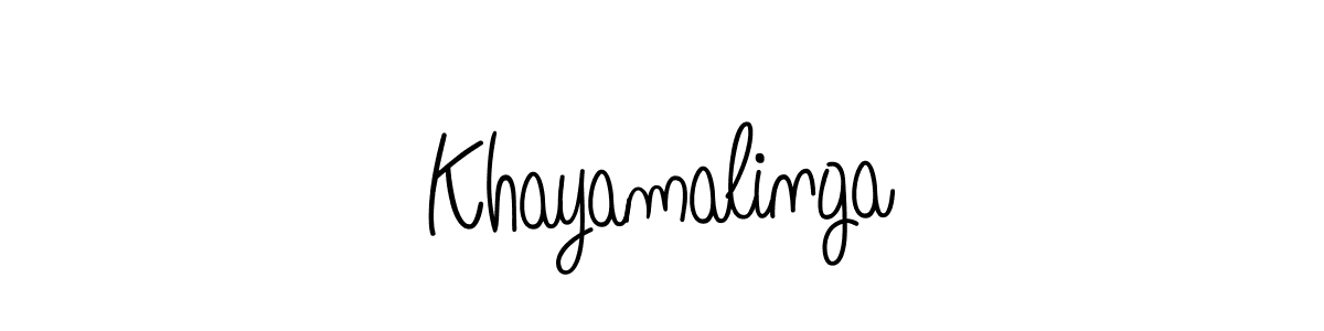 How to Draw Khayamalinga signature style? Angelique-Rose-font-FFP is a latest design signature styles for name Khayamalinga. Khayamalinga signature style 5 images and pictures png