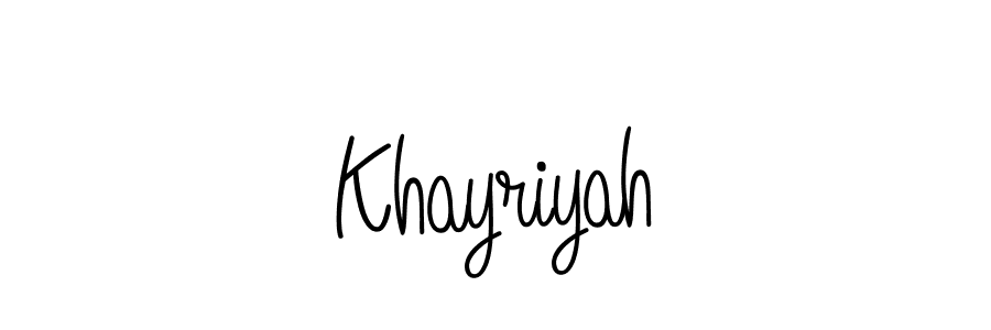 Also we have Khayriyah name is the best signature style. Create professional handwritten signature collection using Angelique-Rose-font-FFP autograph style. Khayriyah signature style 5 images and pictures png