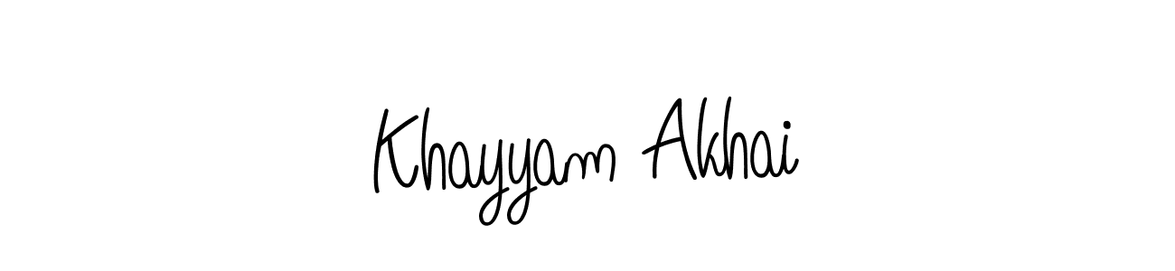 Angelique-Rose-font-FFP is a professional signature style that is perfect for those who want to add a touch of class to their signature. It is also a great choice for those who want to make their signature more unique. Get Khayyam Akhai name to fancy signature for free. Khayyam Akhai signature style 5 images and pictures png