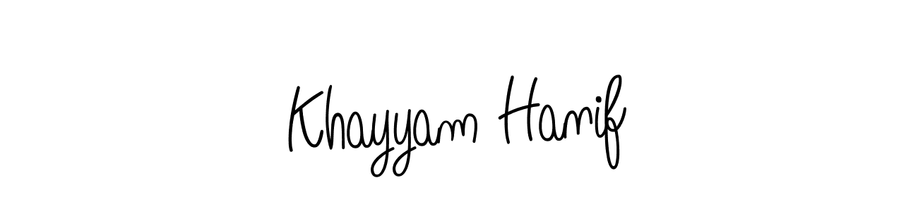 Once you've used our free online signature maker to create your best signature Angelique-Rose-font-FFP style, it's time to enjoy all of the benefits that Khayyam Hanif name signing documents. Khayyam Hanif signature style 5 images and pictures png