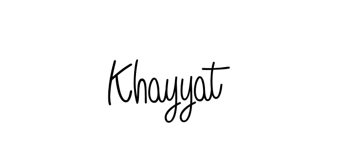 How to make Khayyat name signature. Use Angelique-Rose-font-FFP style for creating short signs online. This is the latest handwritten sign. Khayyat signature style 5 images and pictures png