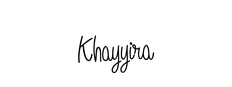 Khayyira stylish signature style. Best Handwritten Sign (Angelique-Rose-font-FFP) for my name. Handwritten Signature Collection Ideas for my name Khayyira. Khayyira signature style 5 images and pictures png