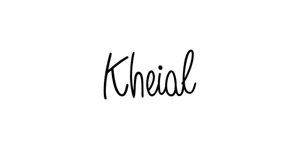 Design your own signature with our free online signature maker. With this signature software, you can create a handwritten (Angelique-Rose-font-FFP) signature for name Kheial. Kheial signature style 5 images and pictures png