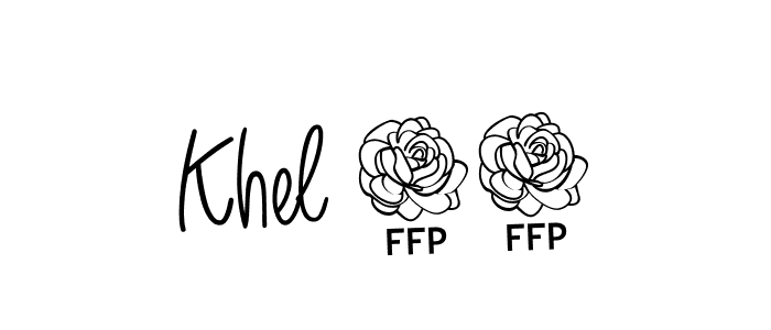 You should practise on your own different ways (Angelique-Rose-font-FFP) to write your name (Khel 04) in signature. don't let someone else do it for you. Khel 04 signature style 5 images and pictures png