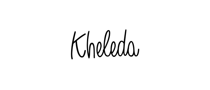 Kheleda stylish signature style. Best Handwritten Sign (Angelique-Rose-font-FFP) for my name. Handwritten Signature Collection Ideas for my name Kheleda. Kheleda signature style 5 images and pictures png