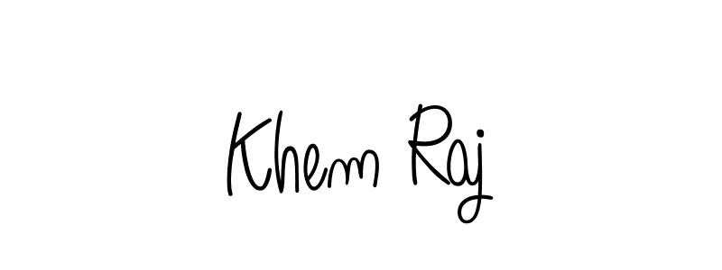 Make a beautiful signature design for name Khem Raj. With this signature (Angelique-Rose-font-FFP) style, you can create a handwritten signature for free. Khem Raj signature style 5 images and pictures png