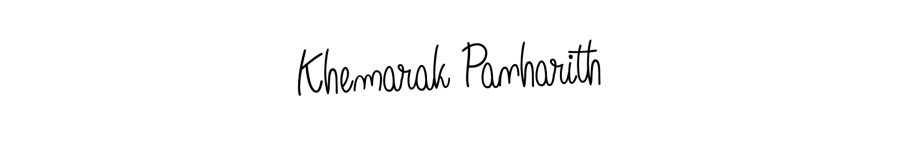 Design your own signature with our free online signature maker. With this signature software, you can create a handwritten (Angelique-Rose-font-FFP) signature for name Khemarak Panharith. Khemarak Panharith signature style 5 images and pictures png