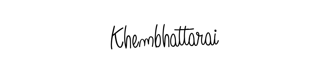 How to make Khembhattarai name signature. Use Angelique-Rose-font-FFP style for creating short signs online. This is the latest handwritten sign. Khembhattarai signature style 5 images and pictures png