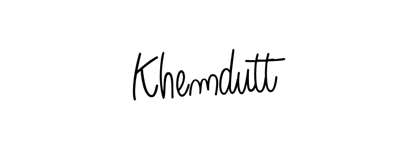 How to make Khemdutt signature? Angelique-Rose-font-FFP is a professional autograph style. Create handwritten signature for Khemdutt name. Khemdutt signature style 5 images and pictures png