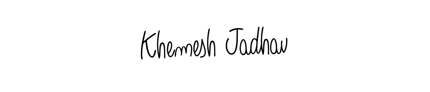 Make a short Khemesh Jadhav signature style. Manage your documents anywhere anytime using Angelique-Rose-font-FFP. Create and add eSignatures, submit forms, share and send files easily. Khemesh Jadhav signature style 5 images and pictures png