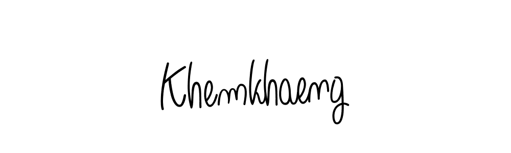 Use a signature maker to create a handwritten signature online. With this signature software, you can design (Angelique-Rose-font-FFP) your own signature for name Khemkhaeng. Khemkhaeng signature style 5 images and pictures png