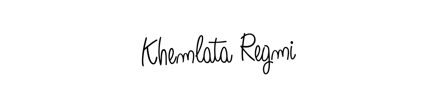 How to make Khemlata Regmi signature? Angelique-Rose-font-FFP is a professional autograph style. Create handwritten signature for Khemlata Regmi name. Khemlata Regmi signature style 5 images and pictures png