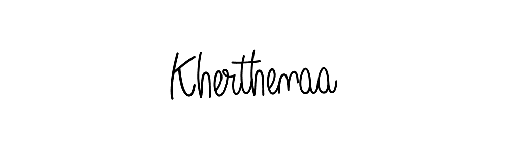 Once you've used our free online signature maker to create your best signature Angelique-Rose-font-FFP style, it's time to enjoy all of the benefits that Kherthenaa name signing documents. Kherthenaa signature style 5 images and pictures png