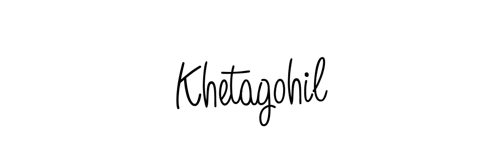 You should practise on your own different ways (Angelique-Rose-font-FFP) to write your name (Khetagohil) in signature. don't let someone else do it for you. Khetagohil signature style 5 images and pictures png