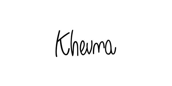 How to make Khevna name signature. Use Angelique-Rose-font-FFP style for creating short signs online. This is the latest handwritten sign. Khevna signature style 5 images and pictures png