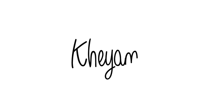 You should practise on your own different ways (Angelique-Rose-font-FFP) to write your name (Kheyan ) in signature. don't let someone else do it for you. Kheyan  signature style 5 images and pictures png