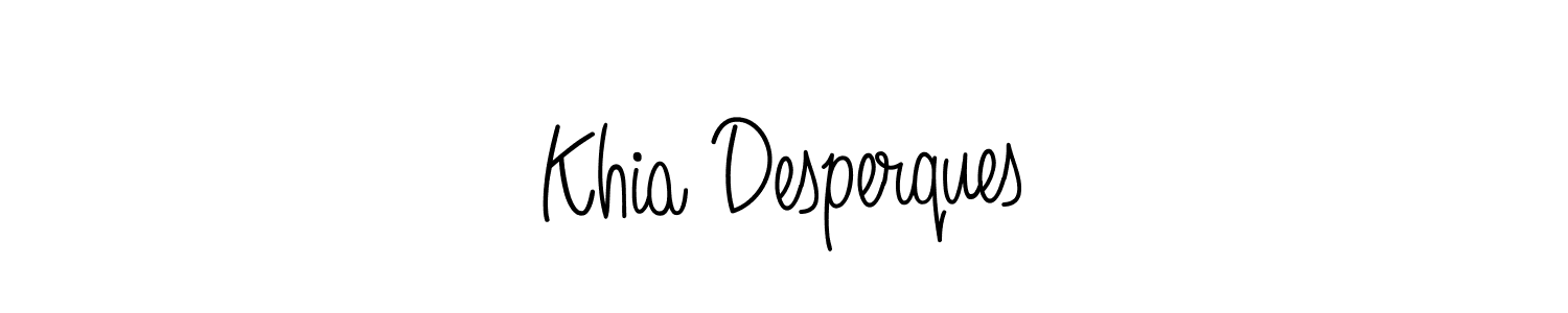 You should practise on your own different ways (Angelique-Rose-font-FFP) to write your name (Khia Desperques) in signature. don't let someone else do it for you. Khia Desperques signature style 5 images and pictures png