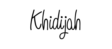 Also You can easily find your signature by using the search form. We will create Khidijah name handwritten signature images for you free of cost using Angelique-Rose-font-FFP sign style. Khidijah signature style 5 images and pictures png