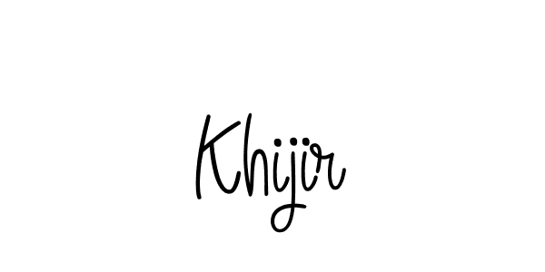 if you are searching for the best signature style for your name Khijir. so please give up your signature search. here we have designed multiple signature styles  using Angelique-Rose-font-FFP. Khijir signature style 5 images and pictures png