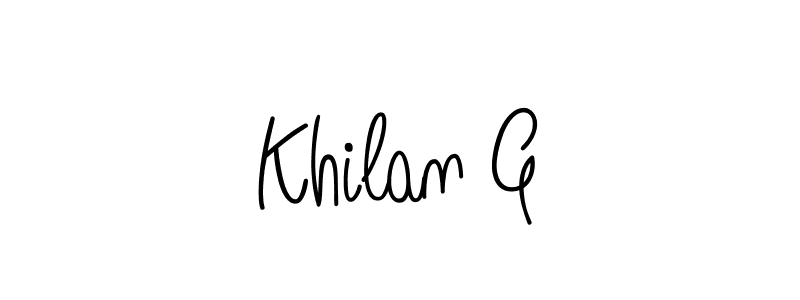 How to Draw Khilan G signature style? Angelique-Rose-font-FFP is a latest design signature styles for name Khilan G. Khilan G signature style 5 images and pictures png