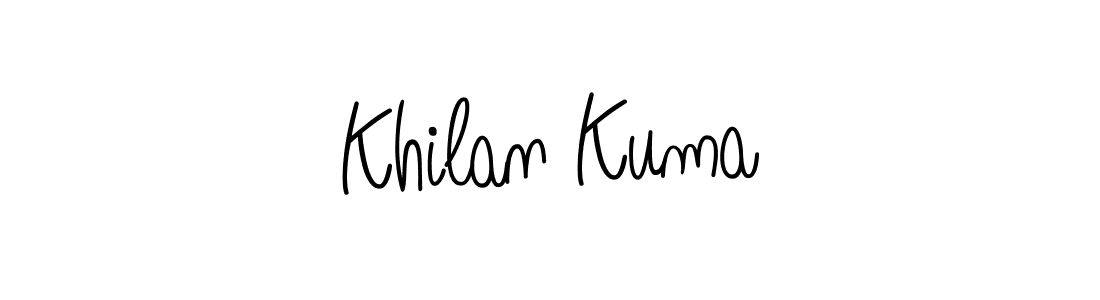 How to Draw Khilan Kuma signature style? Angelique-Rose-font-FFP is a latest design signature styles for name Khilan Kuma. Khilan Kuma signature style 5 images and pictures png