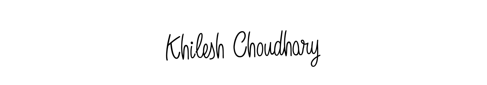 Make a beautiful signature design for name Khilesh Choudhary. With this signature (Angelique-Rose-font-FFP) style, you can create a handwritten signature for free. Khilesh Choudhary signature style 5 images and pictures png