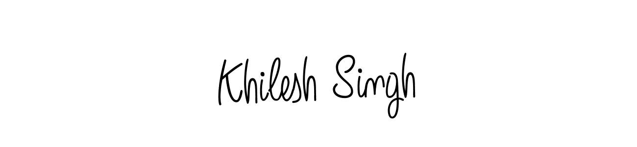 Khilesh Singh stylish signature style. Best Handwritten Sign (Angelique-Rose-font-FFP) for my name. Handwritten Signature Collection Ideas for my name Khilesh Singh. Khilesh Singh signature style 5 images and pictures png