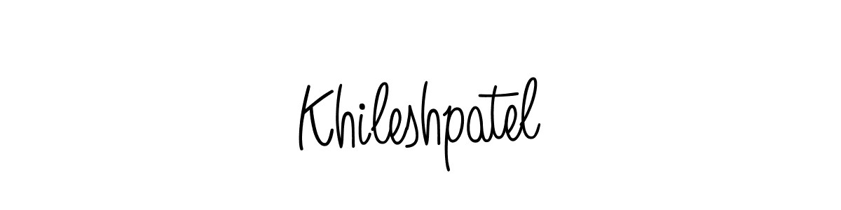 Use a signature maker to create a handwritten signature online. With this signature software, you can design (Angelique-Rose-font-FFP) your own signature for name Khileshpatel. Khileshpatel signature style 5 images and pictures png