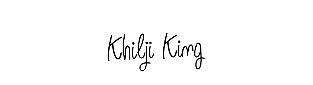 Make a beautiful signature design for name Khilji King. With this signature (Angelique-Rose-font-FFP) style, you can create a handwritten signature for free. Khilji King signature style 5 images and pictures png