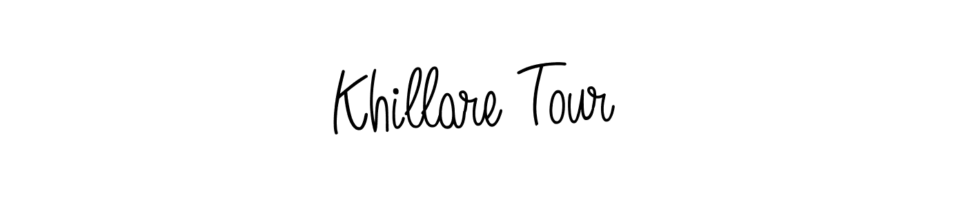 How to make Khillare Tour  name signature. Use Angelique-Rose-font-FFP style for creating short signs online. This is the latest handwritten sign. Khillare Tour  signature style 5 images and pictures png