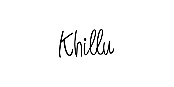 You should practise on your own different ways (Angelique-Rose-font-FFP) to write your name (Khillu) in signature. don't let someone else do it for you. Khillu signature style 5 images and pictures png