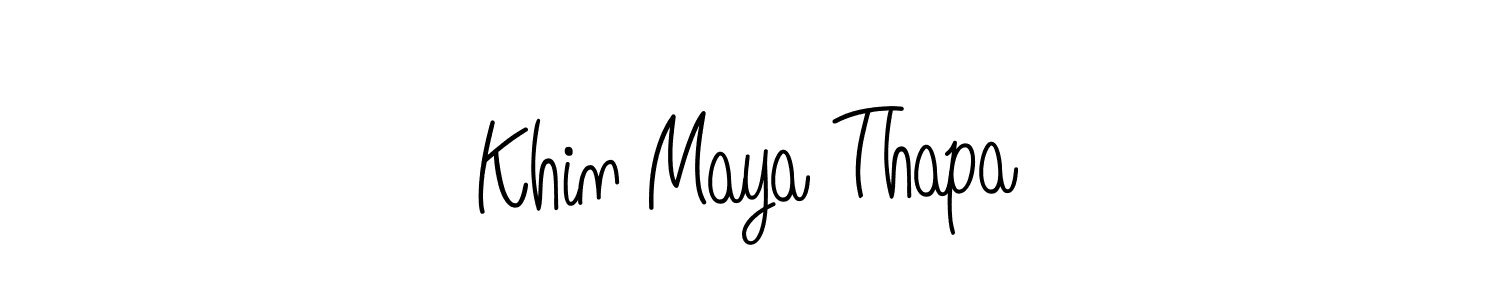 Khin Maya Thapa stylish signature style. Best Handwritten Sign (Angelique-Rose-font-FFP) for my name. Handwritten Signature Collection Ideas for my name Khin Maya Thapa. Khin Maya Thapa signature style 5 images and pictures png