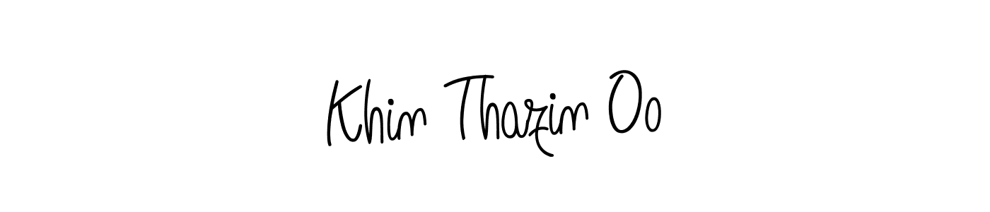 Also we have Khin Thazin Oo name is the best signature style. Create professional handwritten signature collection using Angelique-Rose-font-FFP autograph style. Khin Thazin Oo signature style 5 images and pictures png