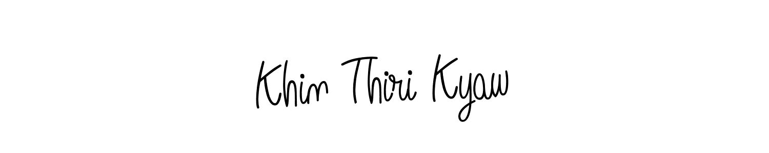 Create a beautiful signature design for name Khin Thiri Kyaw. With this signature (Angelique-Rose-font-FFP) fonts, you can make a handwritten signature for free. Khin Thiri Kyaw signature style 5 images and pictures png