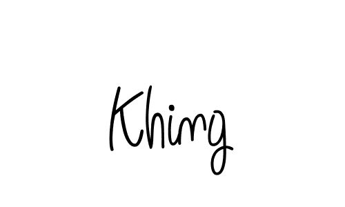 How to make Khing name signature. Use Angelique-Rose-font-FFP style for creating short signs online. This is the latest handwritten sign. Khing signature style 5 images and pictures png