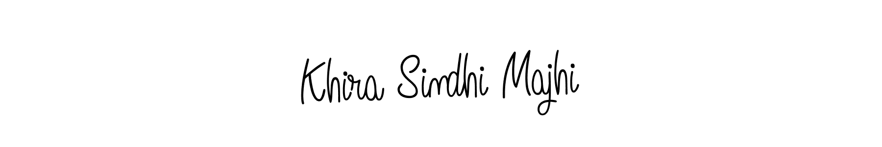You should practise on your own different ways (Angelique-Rose-font-FFP) to write your name (Khira Sindhi Majhi) in signature. don't let someone else do it for you. Khira Sindhi Majhi signature style 5 images and pictures png