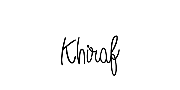 You should practise on your own different ways (Angelique-Rose-font-FFP) to write your name (Khiraf) in signature. don't let someone else do it for you. Khiraf signature style 5 images and pictures png