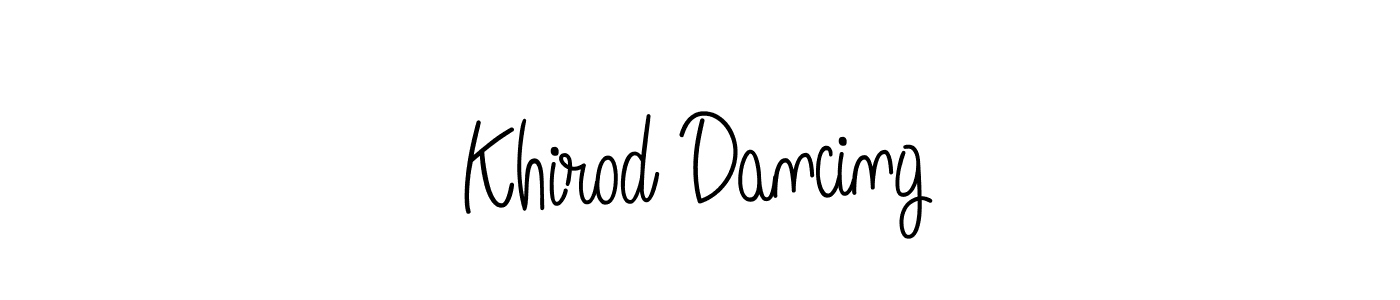 Design your own signature with our free online signature maker. With this signature software, you can create a handwritten (Angelique-Rose-font-FFP) signature for name Khirod Dancing. Khirod Dancing signature style 5 images and pictures png