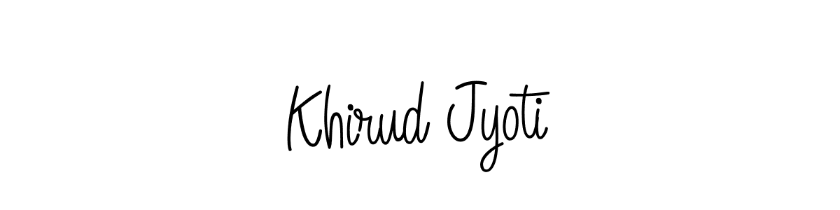 Design your own signature with our free online signature maker. With this signature software, you can create a handwritten (Angelique-Rose-font-FFP) signature for name Khirud Jyoti. Khirud Jyoti signature style 5 images and pictures png