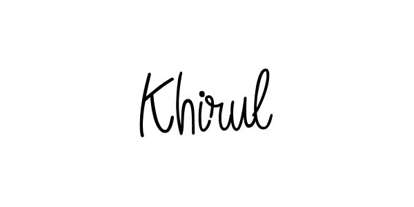 How to make Khirul name signature. Use Angelique-Rose-font-FFP style for creating short signs online. This is the latest handwritten sign. Khirul signature style 5 images and pictures png