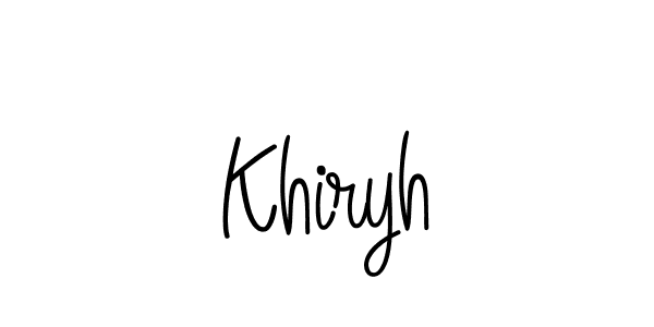 You should practise on your own different ways (Angelique-Rose-font-FFP) to write your name (Khiryh) in signature. don't let someone else do it for you. Khiryh signature style 5 images and pictures png